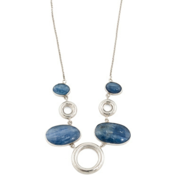Genuine Adami & Martucci Sterling Silver Kyanite and Circle Necklace 18" - Picture 10 of 10